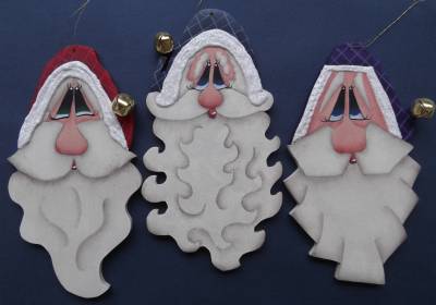 Santa Trio Ornaments - Product Image